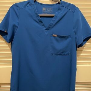 Figs Catarina Royal Blue Top in Small